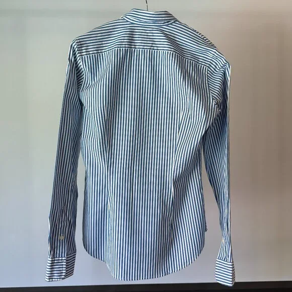 NWT Ralph Lauren Sport Blue & White Striped Shirt - Picture 2 of 6